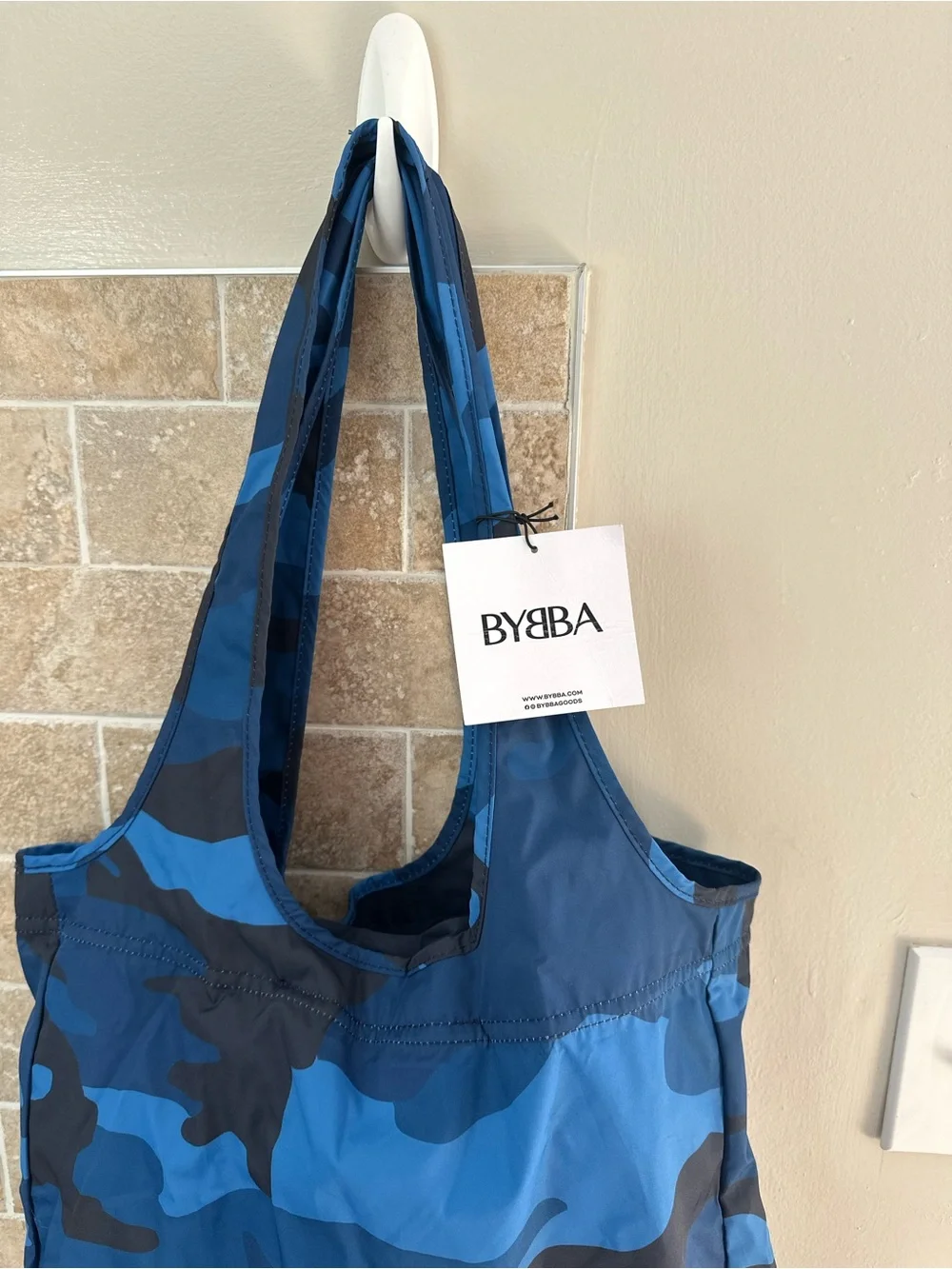 BYBBA the BALOS blue camo tote bag
